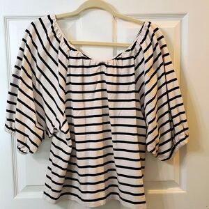 J. Crew Woman's Striped Scooped Top XL
